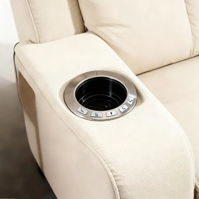 Alt view image 5 of 6 - Power Recliner Raffel Systems CHB R2ULBA 01 MW Theater Cup Holder | USB Port, With Light, Lift Chair Electric Sofa Cup Holder Replacement