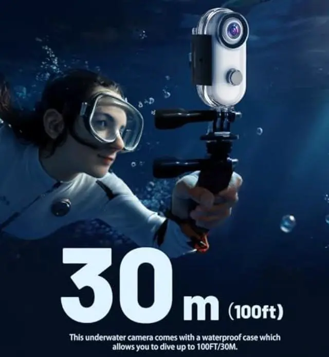 Alt view image 6 of 6 - Visus Cam Mini 4k POV Camera, 4S Vision WiFi Body Camera with 150Min Battery, Thumb-Sized Wearable Camcorder, Waterproof Helmet Cam for Motorcycle/Cycling/Vlogging, Hands-Free Recording