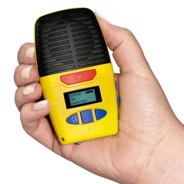 Alt view image 5 of 6 - Micro-Speak Plus Digital Voice Dictaphone Recorder and MP3 Player, 1GB, Yellow. 15 Hours Recording Time. Independent Living Aid & Education Learning Resource