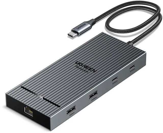 Main image of USB C Docking Station Dual Monitor 4K@60Hz, 10-in-1 Dock with 2xHDMI | 3x10Gbps USB A&C Ports, 1x5Gbps USB-A, SD/TF 3.0, 100W PD, 1000Mbps Ethernet, Revodok Dock for Dell, HP, XPS and More