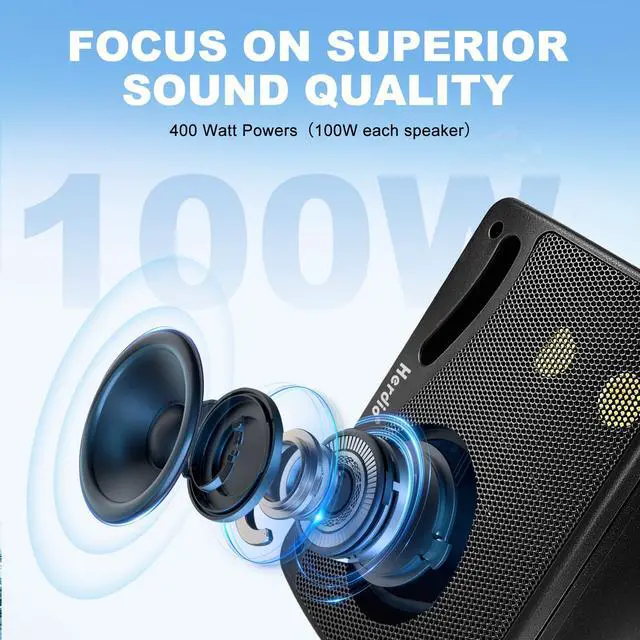 Alt view image 3 of 6 - 3.5 Inch Passive Outdoor Speakers Wired Waterproof Wall Mount Speakers with 400W Superior Sound, All-Weather Durability, for Home Patio Garden Marine Boat Garage Indoor,4-Pack Balck
