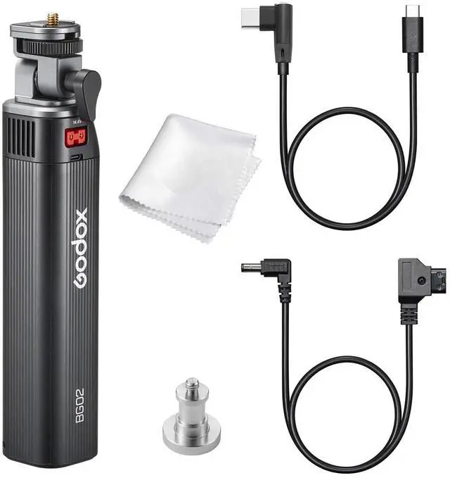 Main image of BG02 Battery Grip, 14.4V 6600mAh 95.04Wh Handgrip for AD200 AD200Pro II AD300Pro II Camera Flash, for ML100BI,ML60BI ML100R LED Light, with D-Tap and USB-C Cable for Flash and LED Light