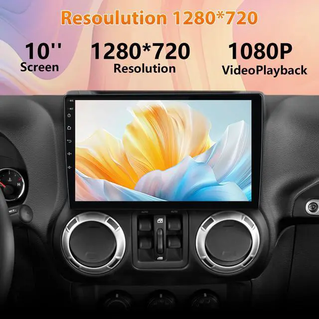 Alt view image 5 of 6 - Car Radio for Jeep Wrangler JK 2007-2018 Dodge Ram 8Core 64GB