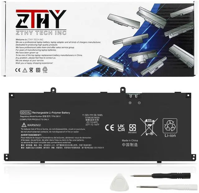 Main image of 59.16Wh GD03XL Laptop Battery Replacement for HP Envy x360 2-in-1 14-fa0000 | 14-fc0000 14-fc0078TU, EliteBook Ultra G1q G1q8,OmniBook X 14-fe0000 14-fe0057nr Pavilion 16-AF 16-AG GD03059XL N66215-005