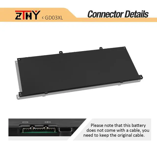 Alt view image 4 of 6 - 59.16Wh GD03XL Laptop Battery Replacement for HP Envy x360 2-in-1 14-fa0000 | 14-fc0000 14-fc0078TU, EliteBook Ultra G1q G1q8,OmniBook X 14-fe0000 14-fe0057nr Pavilion 16-AF 16-AG GD03059XL N66215-005