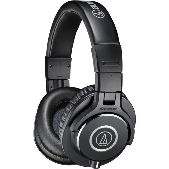 Alt view image 2 of 6 - ATH-M40x Professional Studio Monitor Headphones Bundle with Full Sized Hard Body Headphone Case and Microfiber Cleaning Cloth (3 Items)