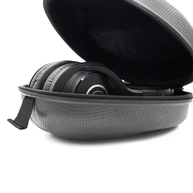 Alt view image 3 of 6 - ATH-M40x Professional Studio Monitor Headphones Bundle with Full Sized Hard Body Headphone Case and Microfiber Cleaning Cloth (3 Items)