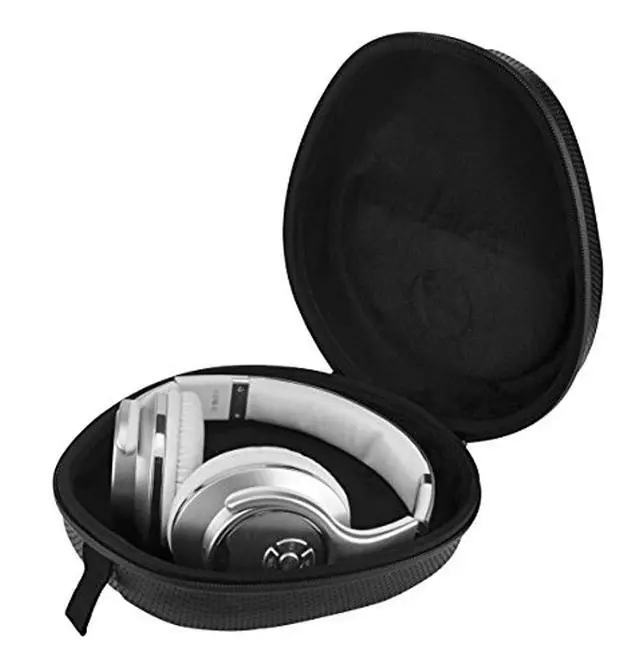 Alt view image 4 of 6 - ATH-M40x Professional Studio Monitor Headphones Bundle with Full Sized Hard Body Headphone Case and Microfiber Cleaning Cloth (3 Items)
