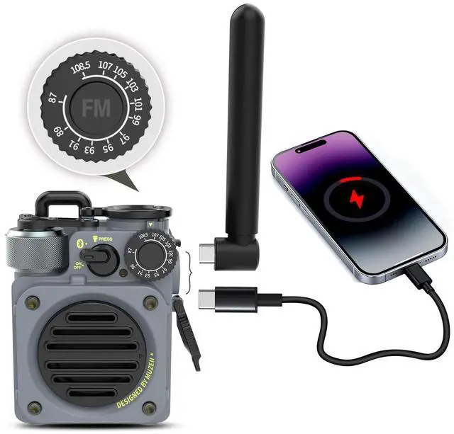 Main image of Wild Mini 3.0 Rugged Portable Bluetooth Speaker with Retro FM Radio