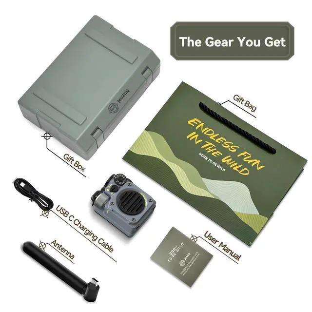 Alt view image 6 of 6 - Wild Mini 3.0 Rugged Portable Bluetooth Speaker with Retro FM Radio