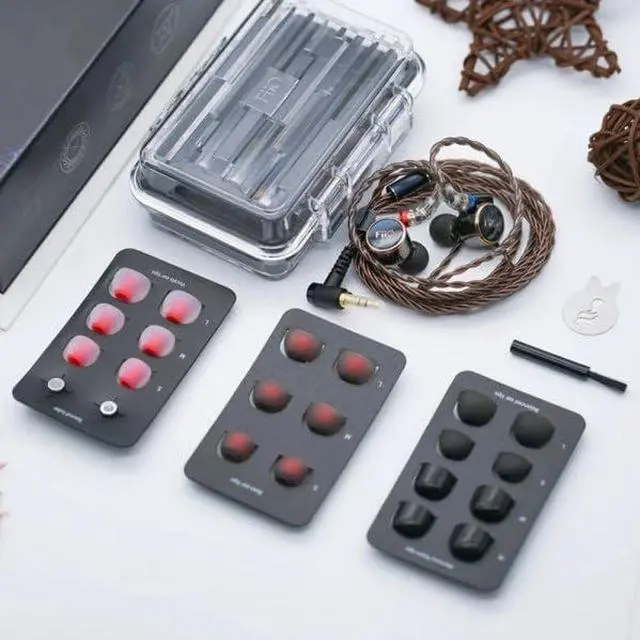 Alt view image 2 of 6 - FD3 Earphones in-Ear Earbuds High Resolution 1DD Bass Heavy MMCX Connector (Black)