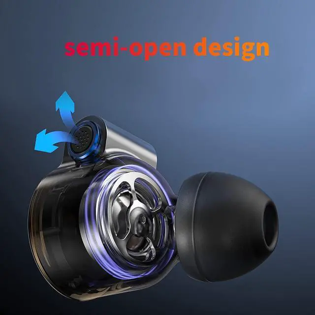 Alt view image 5 of 6 - FD3 Earphones in-Ear Earbuds High Resolution 1DD Bass Heavy MMCX Connector (Black)