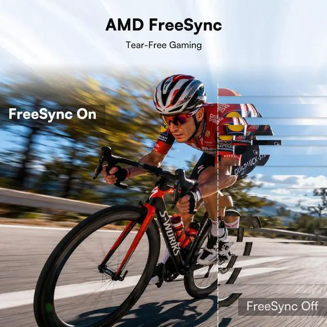 Alt view image 4 of 6 - 24 Inch White Computer Monitor, FHD 1080P, 100Hz | Frameless PC Monitor, Built-in Speaker, 98% sRGB, FreeSync, Eye Care, 4000:1 Contrast Ratio, HDMI & DP, VESA Mountable