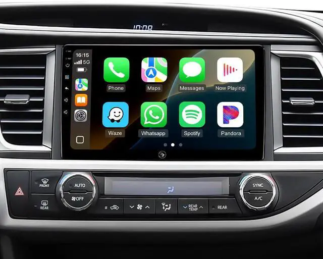 Main image of 10.2 Car Radio Stereo for Toyota Highlander 2014-2019 CarPlay Android Auto | 5G WiFi GPS Navigation, Bluetooth FM/SWC 1080P Backup Camera Touchscreen FM AM ReplacementUpgrade