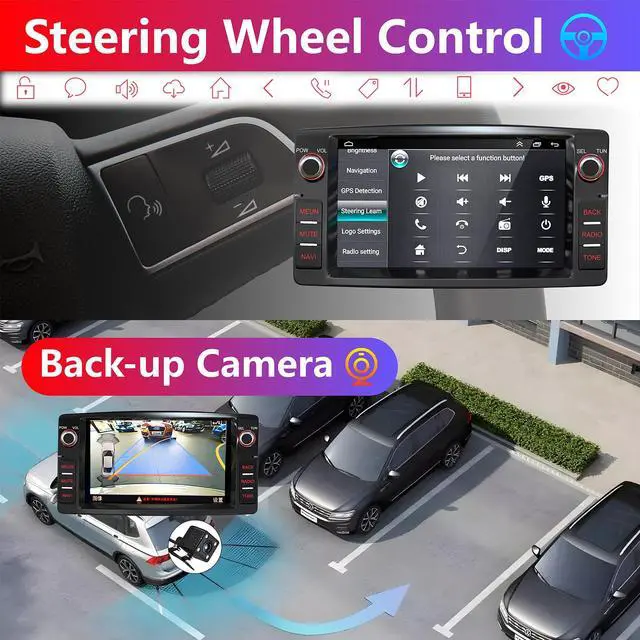 Alt view image 4 of 6 - 4+64G Android 14 Car Radio for Toyota Corolla E120 2000-2006 | Wireless Carpaly&Android Auto, 7'' IPS Touch Screen, Android stereo for corolla with Bluetooth/Wifi/GPS/FM/SWC/Backup camera
