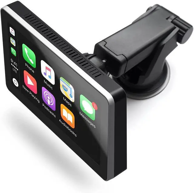 Alt view image 4 of 6 - INTELLIDASH PRO Wireless Apple Carplay ONLY 7'' IPS Touchscreen with Bluetooth, SiriusXM, Siri Assistant. Dash Windshield Mounted