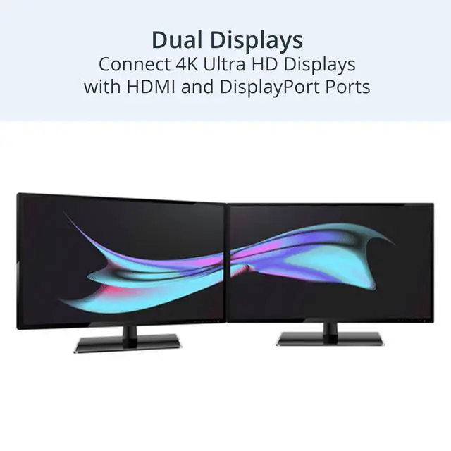 Alt view image 3 of 6 - USB-C & USB-A Dock - Dual Monitor 4K 60Hz Dock DisplayPort + HDMI - Hybrid USB 3.0 Docking Station for USB-C/USB-A Laptops - 6x USB Type-A, GbE - USB 3.1 Gen 1 - Mac/Windows (DK30A2DH) | USB 3.0, Disp