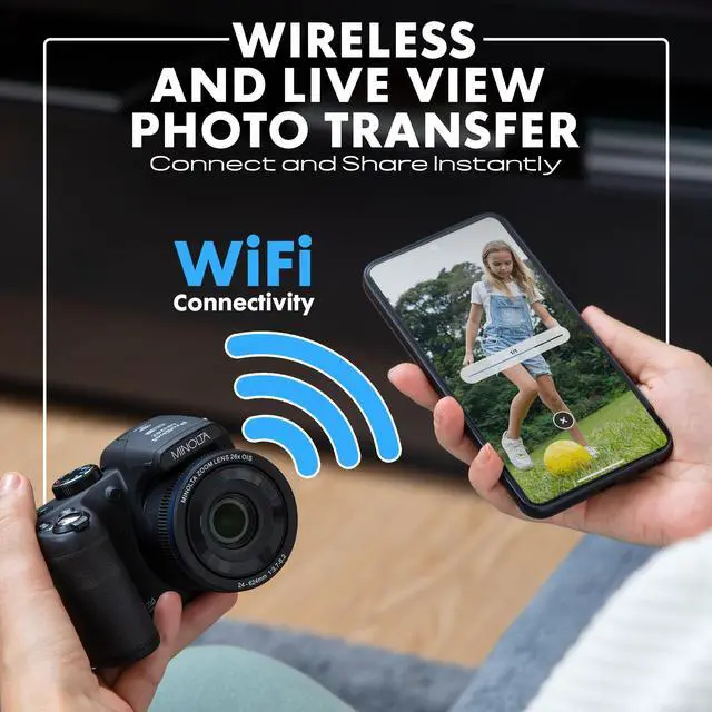 Alt view image 5 of 6 - MN26Z ProShot 20MP Camera, 26X Optical Zoom, 1080p Video (Blue)