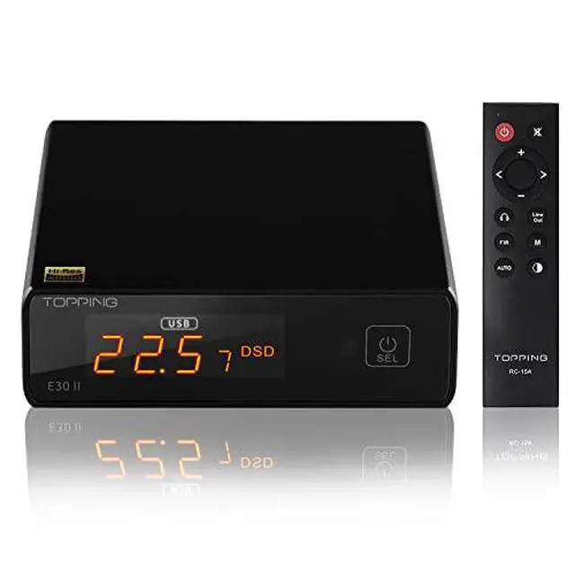 Alt view image 2 of 2 - Topping E30 II DAC Preamp Audio Decoder- 2xAK4493S Hi-Res XMOS XU208 DAC 32Bit/768kHz DSD512 DSD Direct Mode for USB/Coax/Opt Inputs RCA HiFi Stereo Digital Audio Decoder(Black)