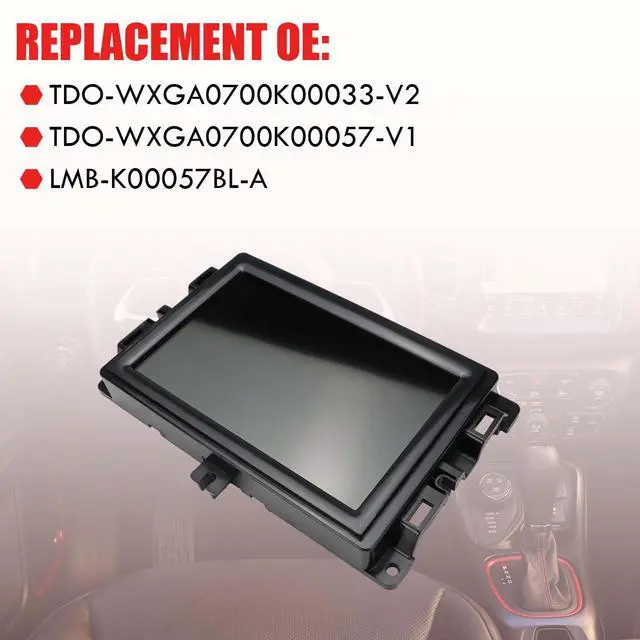 Alt view image 3 of 6 - 7" Uconnect Touch Screen Display with Bracket | Compatible with 2017 2018 2019 2020 Jeep Compass Replaces TDO-WXGA0700K00057-V1 LMB-K00057BL-A