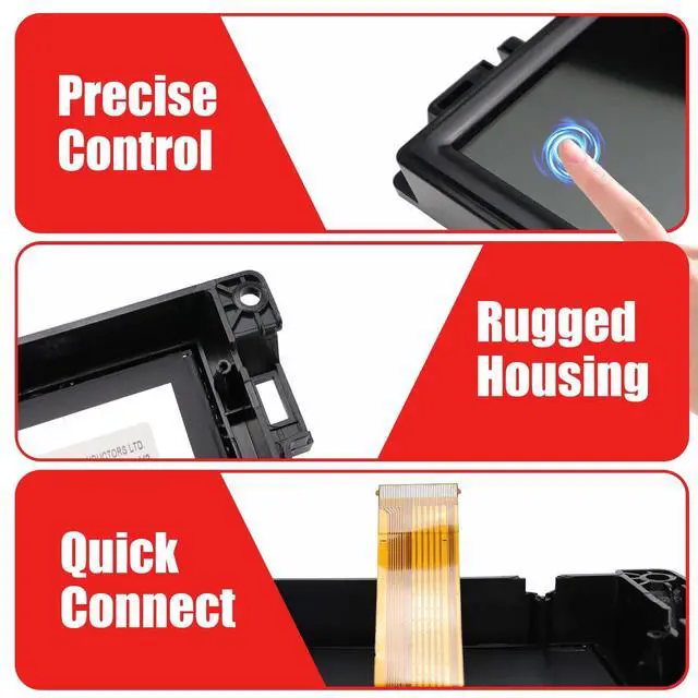 Alt view image 5 of 6 - 7" Uconnect Touch Screen Display with Bracket | Compatible with 2017 2018 2019 2020 Jeep Compass Replaces TDO-WXGA0700K00057-V1 LMB-K00057BL-A