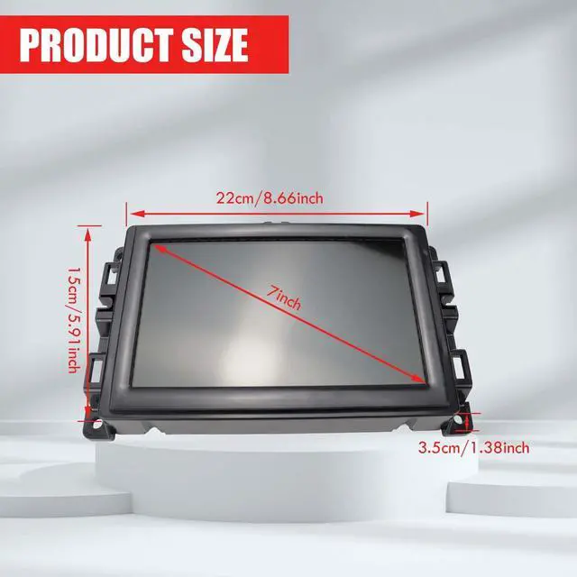 Alt view image 6 of 6 - 7" Uconnect Touch Screen Display with Bracket | Compatible with 2017 2018 2019 2020 Jeep Compass Replaces TDO-WXGA0700K00057-V1 LMB-K00057BL-A