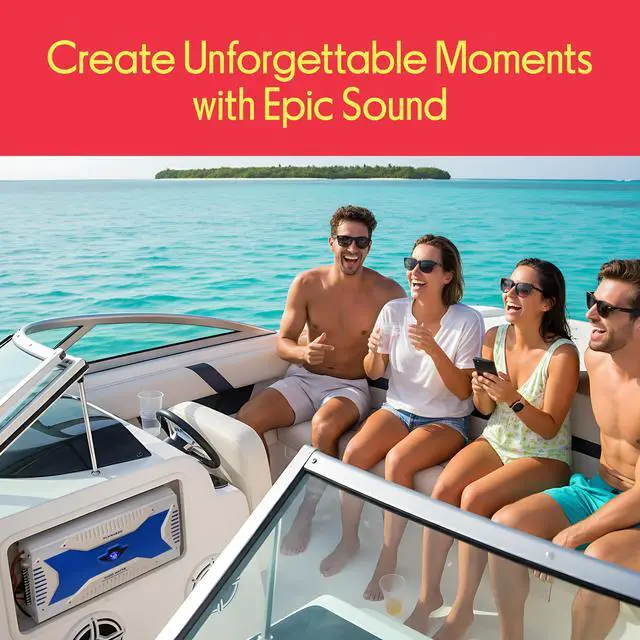 Alt view image 6 of 6 - Hydra Marine Amplifier - Upgraded Elite Series 3000 Watt 8 Channel Bridgeable Amp Tri-Mode Configurable, Waterproof, MOSFET Power Supply, GAIN Level Controls and RCA Stereo Input - PLMRA820