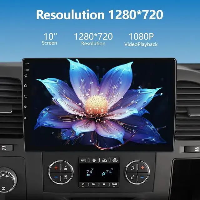 Alt view image 5 of 6 - Car Radio Stereo Android 13 for Chevy Silverado 2007-2013 Tahoe Equinox GMC Sierra Yukon with Wireless CarPlay Android Auto Backup Camera