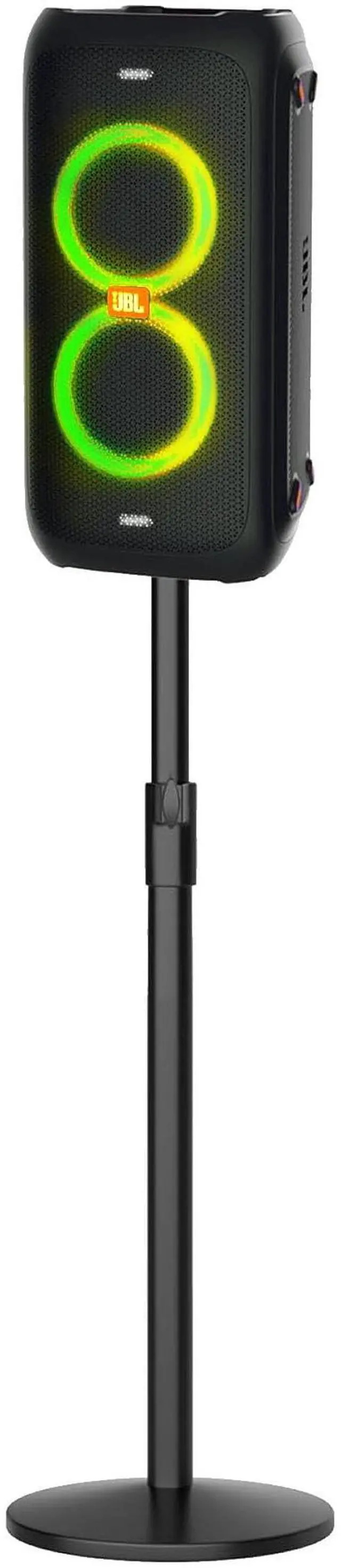 Main image of JBL Partybox Speaker Stand, Heavy Duty Steel for 100/310 | Compatible with JBL Partybox 100/110/120/310/320/EON ONE. Reinforced base, 44 lbs capacity. Height adjustable to 36.22"