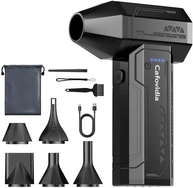 Main image of Electric Air Duster- 3 Times The Standard Wind Power, 300000RPM 10000mAh Compressed Air Duster, Brushless Motor, 4-Gear Adjustable, Rechargeable Mini Air Blower for PC, Home, Outdoor, Car