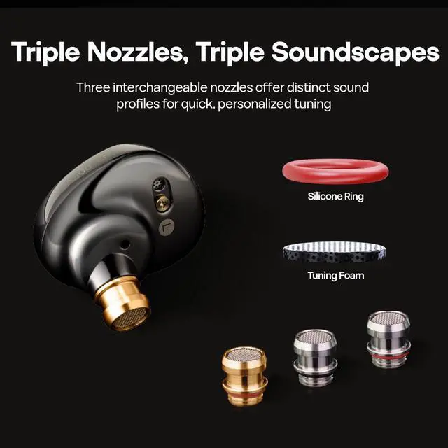 Alt view image 3 of 6 - Simgot EA500LM in Ear Monitor, 2nd Gen Dual-Magnet & Dual-Cavity Dynamic Driver Earbuds, Wired HiFi Earbuds with Replaceable Tuning Nozzle, Detachable Cable for Audiophile/Gaming