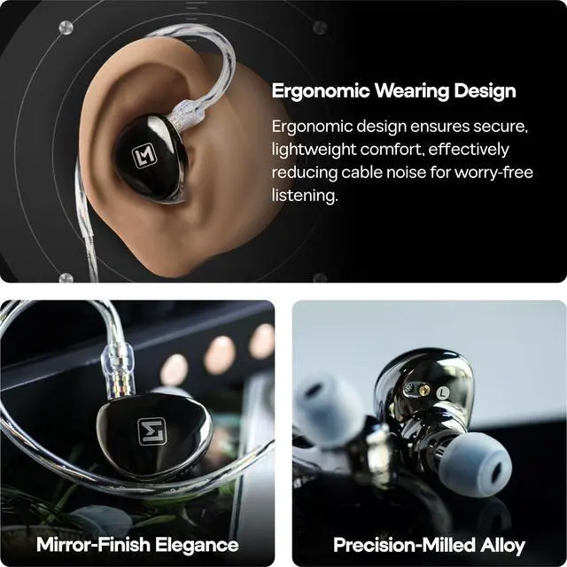 Alt view image 6 of 6 - Simgot EA500LM in Ear Monitor, 2nd Gen Dual-Magnet & Dual-Cavity Dynamic Driver Earbuds, Wired HiFi Earbuds with Replaceable Tuning Nozzle, Detachable Cable for Audiophile/Gaming