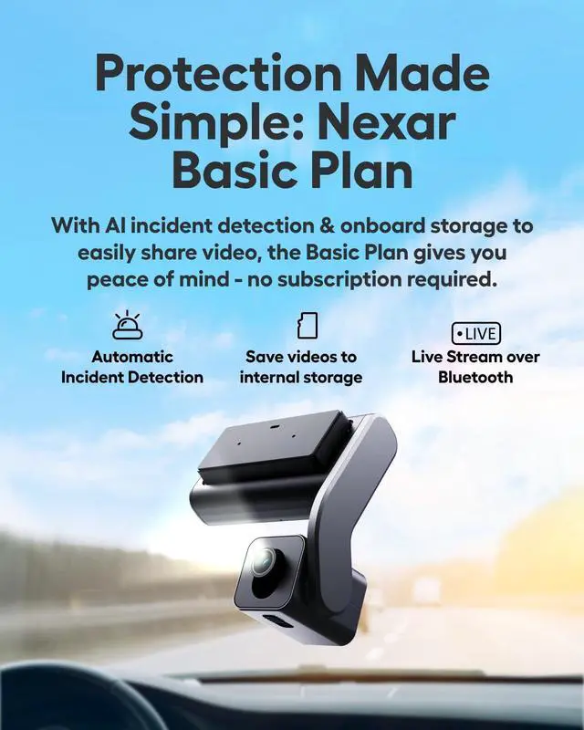 Alt view image 2 of 6 - beam2 Dash Cam - 2K QHD LTE Connected Unlimited Cloud Storage Live Streaming Parking Mode Night Vision - Front & Cabin Cam - Includes $25 OBD Kit for Continuous Power (128GB Internal Storage)