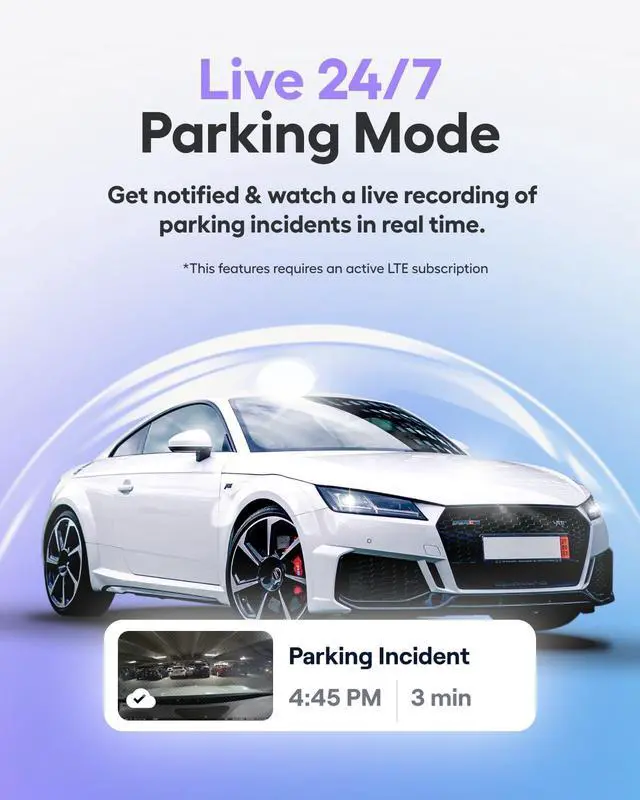 Alt view image 5 of 6 - beam2 Dash Cam - 2K QHD LTE Connected Unlimited Cloud Storage Live Streaming Parking Mode Night Vision - Front & Cabin Cam - Includes $25 OBD Kit for Continuous Power (128GB Internal Storage)