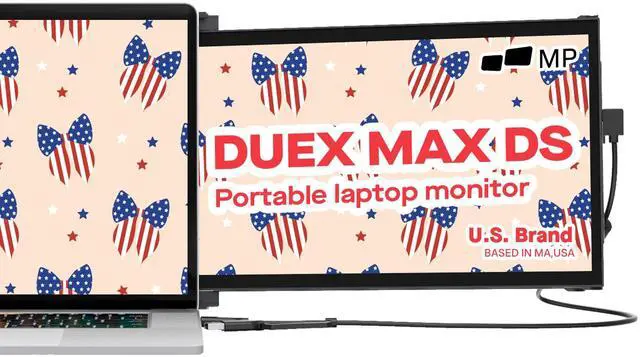 Main image of Mobile Pixels New Duex Max DS 14.1'' FHD 1080p Laptop Screen Extender | USB Type-C/HDMI Ports, Portable Monitor for 14'' to 17 Inch Laptops, Coatible with macOS/Windows/Apple/Android/Switch
