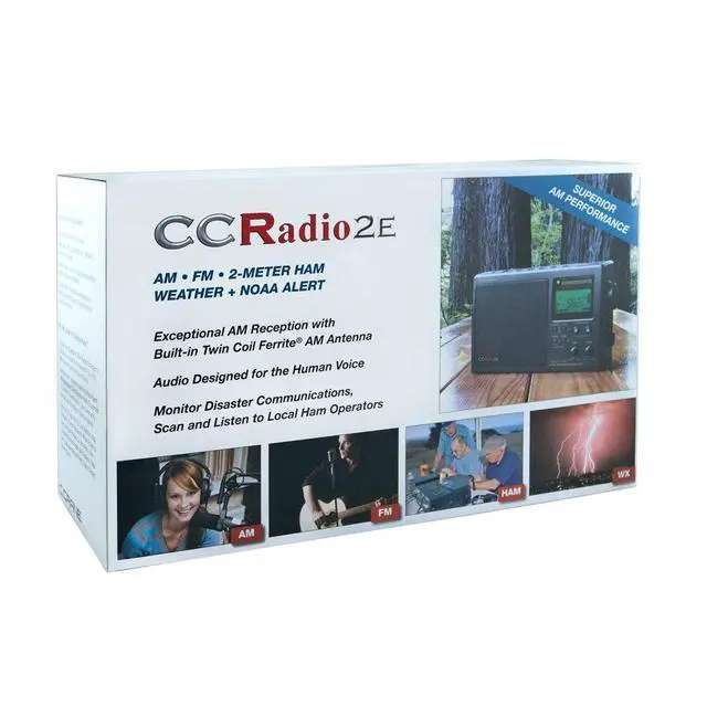 Alt view image 5 of 6 - C. Crane CC Radio-2E Enhanced Portable AM FM Weather and 2-Meter Ham Band (Titanium) CC2TE