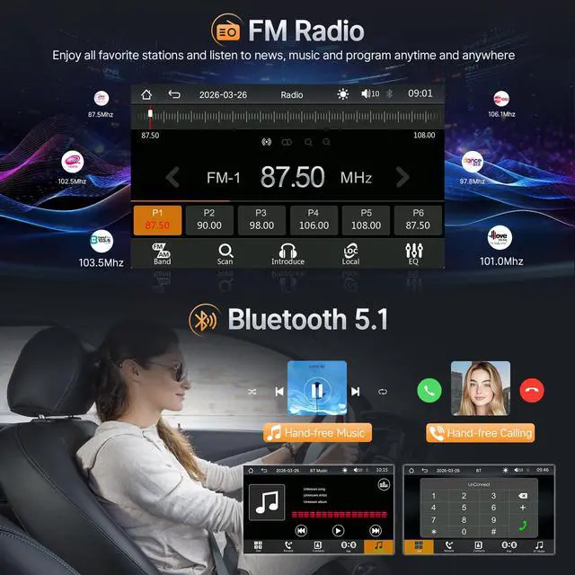 Alt view image 6 of 6 - Fast Boot Linux Car Stereo for Honda CRV 2002 2003 2004 2005 2006 | Wireless Carplay Android Auto 9 Inch IPS Touchscreen CRV Radio with Bluetooth FM Mirror Link SWC+Backup Camera