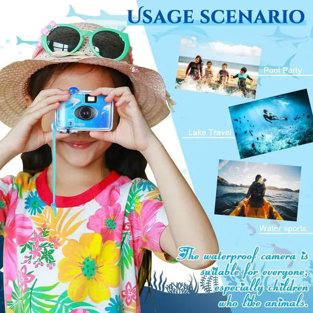 Alt view image 3 of 6 - 3 Pcs Disposable Camera Waterproof Underwater Single Use Film Camera 35 mm for Summer Beach Vacation Camp Snorkeling Trip Adult Teens Gift (Fresh Style)