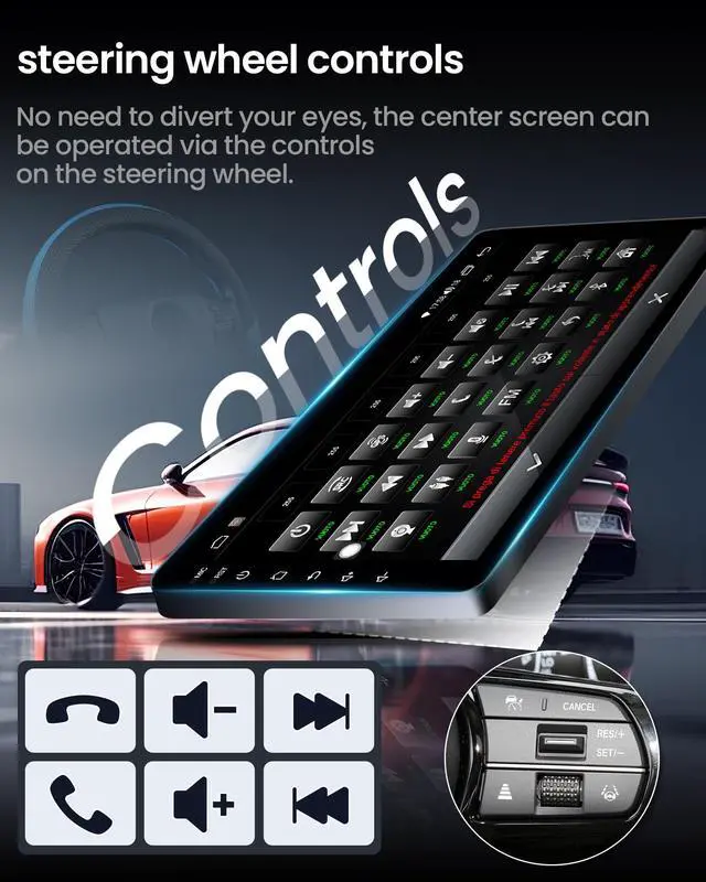Alt view image 4 of 6 - 4 + 64ROM Android 15 Radio Upgrade for Chevy Silverado 2007-2013: Tahoe Equinox GMC Sierra Yukon 10" HD IPS Touchscreen Wireless Carplay Android Auto GPS 5GWiFi Bluetooth Backup camre SWC FM