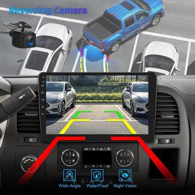 Alt view image 5 of 6 - Car Stereo Radio for Chevy Silverado & GMC 2007-2013 10.2 Inch with CarPlay | 2+64GB, Android 13 Radio for Silverado 1500/GMC Sierra with Android Auto/Backup Camera/GPS Navigation/Bluetooth/WiFi/SWC