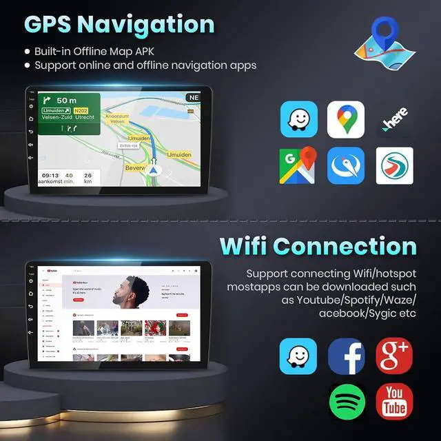 Alt view image 5 of 6 - 5G WiFi Head Unit for 2009-2013 Toyota Corolla Radio with Wireless Carplay | Android Auto Car Stereo with Backup Camera 9inch Touch Screen Built-in DSP EQ 5.0 Bluetooth GPS RDS FM Radio SWC 4Core 64G