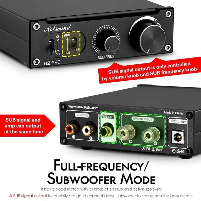 Alt view image 5 of 6 - G2 PRO TPA3255 Hi-Fi 300W Subwoofer Power Amplifier Mono Channel Class D SUB Audio Amp