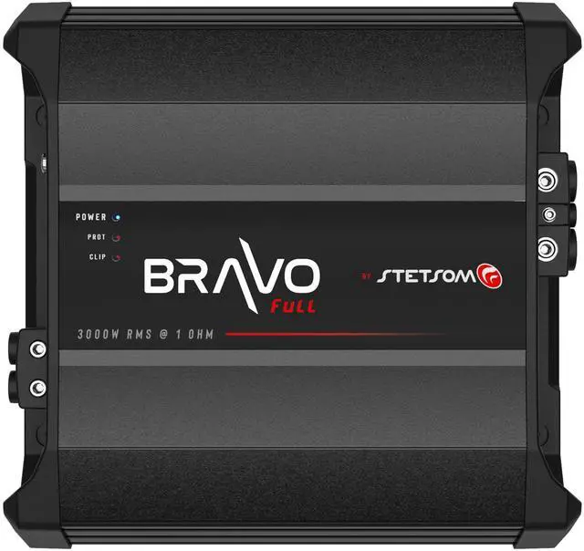 Main image of Bravo Full 3000 1 Ohm Mono Car Amplifier, 3000.1 3K Watts RMS, 1 Stable Car Audio, HD Sound Quality, 3000x1, Crossover & Bass Boost, Car Stereo Speaker Subwoofer MD, Smart Coolers