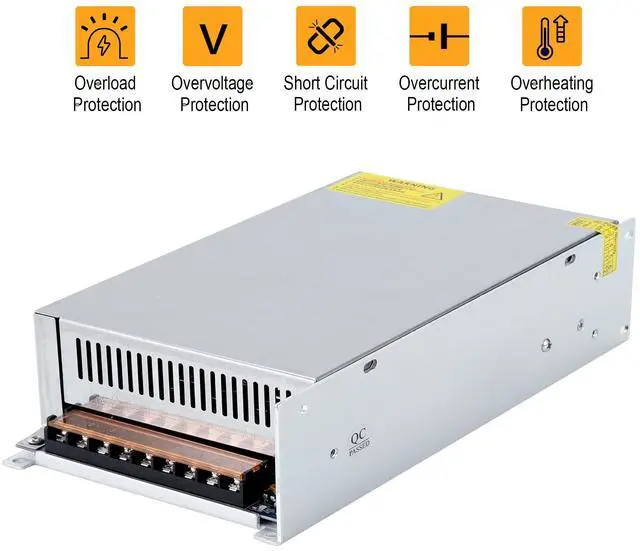 Alt view image 5 of 6 - 12V 100A 1200W DC Switching Power supply Adapter PSU AC-DC 12Volt Industrial Transformer Converter 0-80/50amps LED drive Lamp Meter Semiconductor Motor Pump Winch Stereos Amplifier Fan SMPS 110V/220V