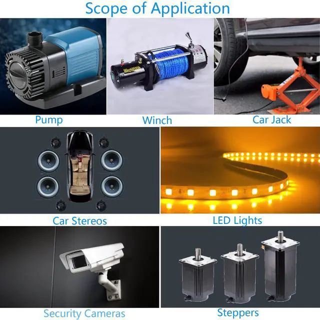 Alt view image 6 of 6 - 12V 100A 1200W DC Switching Power supply Adapter PSU AC-DC 12Volt Industrial Transformer Converter 0-80/50amps LED drive Lamp Meter Semiconductor Motor Pump Winch Stereos Amplifier Fan SMPS 110V/220V