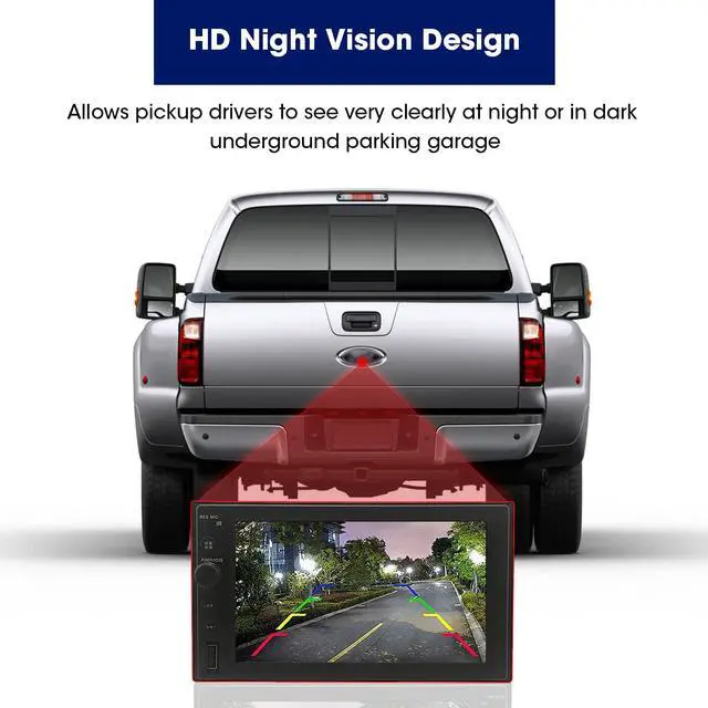 Alt view image 3 of 6 - Aftermarket Emblem Backup Camera with Housing Bezel Kit for Ford Trucks | Fits F150 F250 F350 F450 F550 (2004-2016), HD 700TVL Night Vision, RCA Input Reverse Camera, IP69K Waterproof,AHD Dual