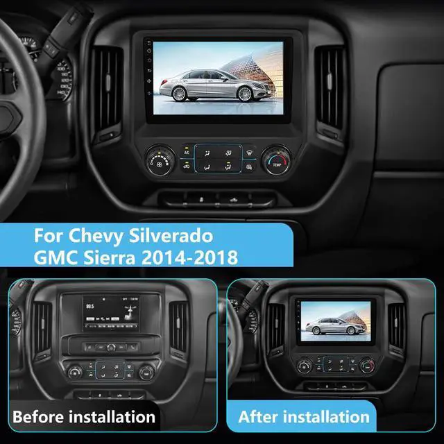 Alt view image 3 of 6 - Car Radio Stereo for Chevy Silverado GMC Sierra 2014-2018 with CarPlay | 2014-2018 (Without Bo-seSystem) 10 Inch Touch Screen Support Carplay Android Auto