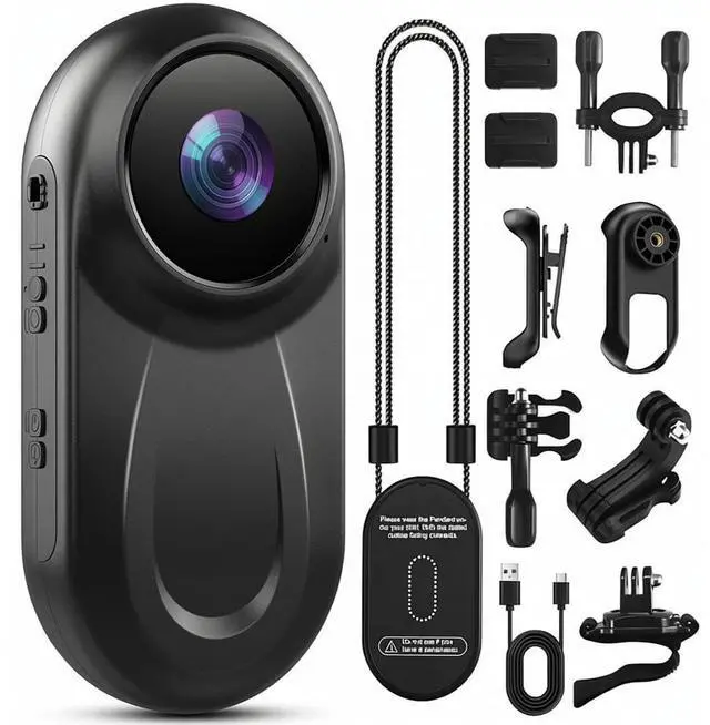 Main image of Mini Body Camera 1080P, 512G Thumb Action Camera, Vlogging Cam Portable Camcorder with 360° POV Rotate Clip & Magnetic Clip, Wearable Video Recorder for Traveling/Motorcycle/Pet Walking(No SD Card)
