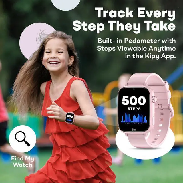 Alt view image 5 of 6 - Kipywatch Smartwatch for Kids - Watch with GPS Tracker, Video & Voice Call | 4G Kids Phone Watch, Parental App, Low Subscription - Safety Alert, School Mode - Interchangeable Strap - Back to School Gi