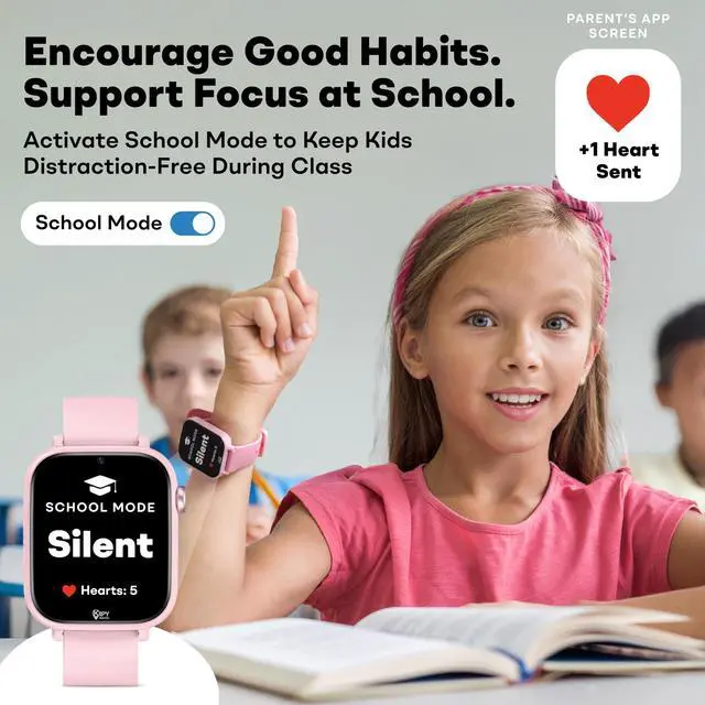 Alt view image 6 of 6 - Kipywatch Smartwatch for Kids - Watch with GPS Tracker, Video & Voice Call | 4G Kids Phone Watch, Parental App, Low Subscription - Safety Alert, School Mode - Interchangeable Strap - Back to School Gi